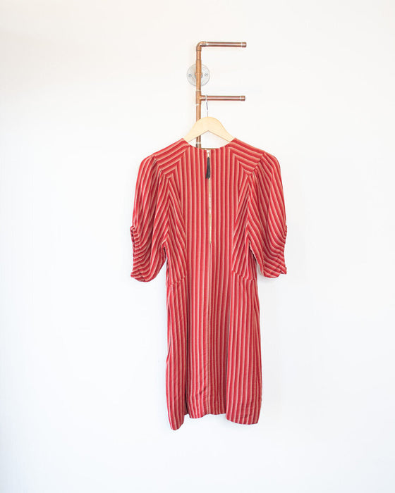 Striped Puff Sleeve Dress