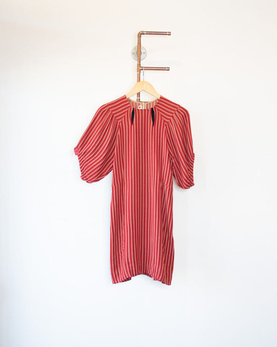 Striped Puff Sleeve Dress