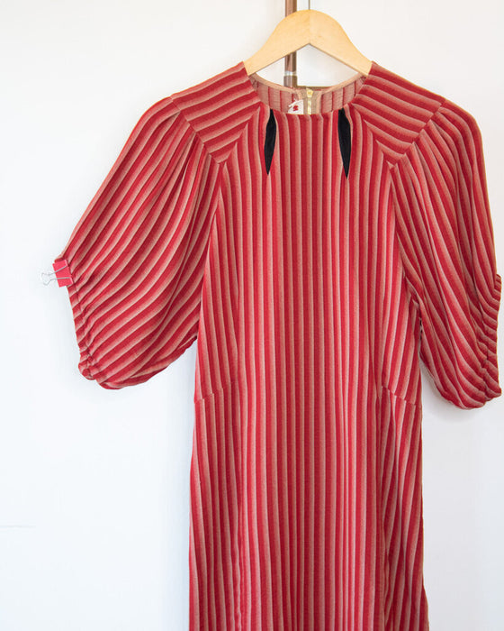 Striped Puff Sleeve Dress