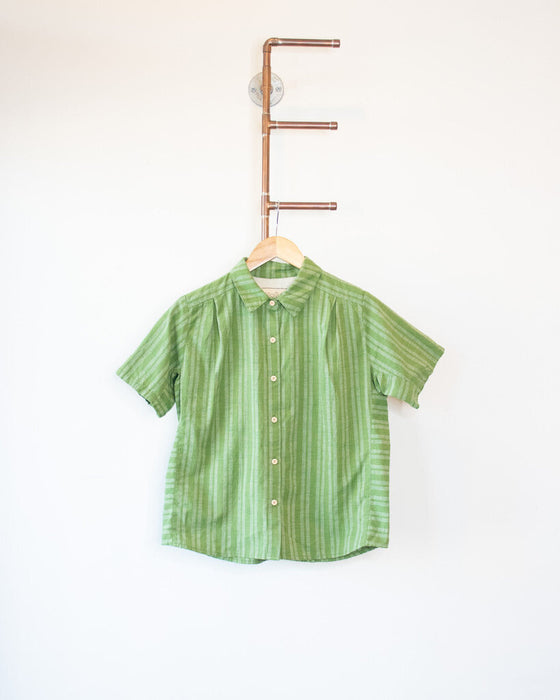 Woven Stripe Button Up