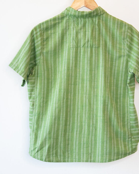 Woven Stripe Button Up