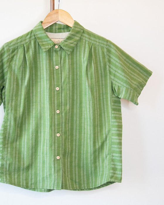 Woven Stripe Button Up