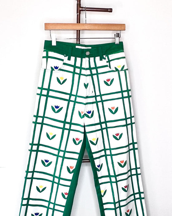 "Window Pane Tulips" Pant