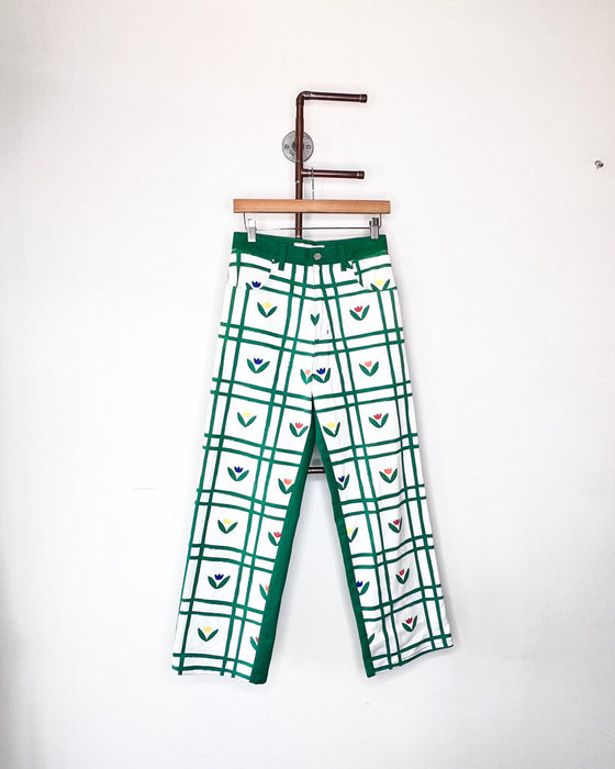 "Window Pane Tulips" Pant
