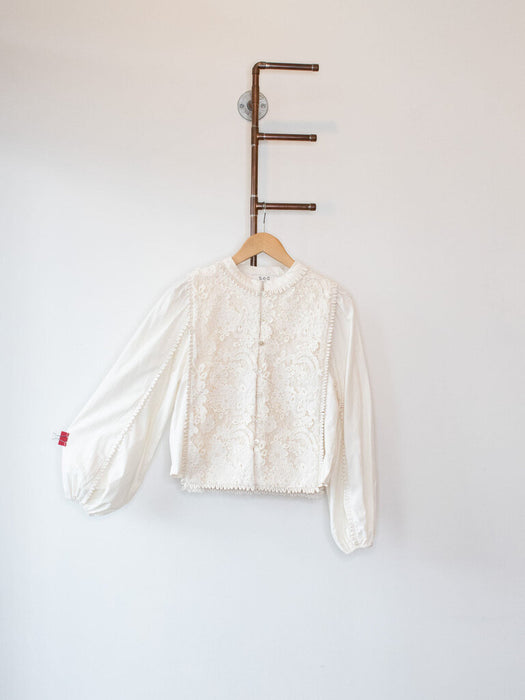 Lace Overlay Blouse