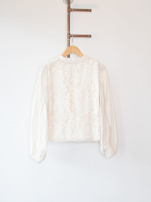 Lace Overlay Blouse