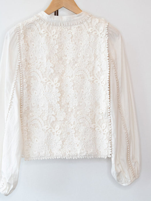 Lace Overlay Blouse