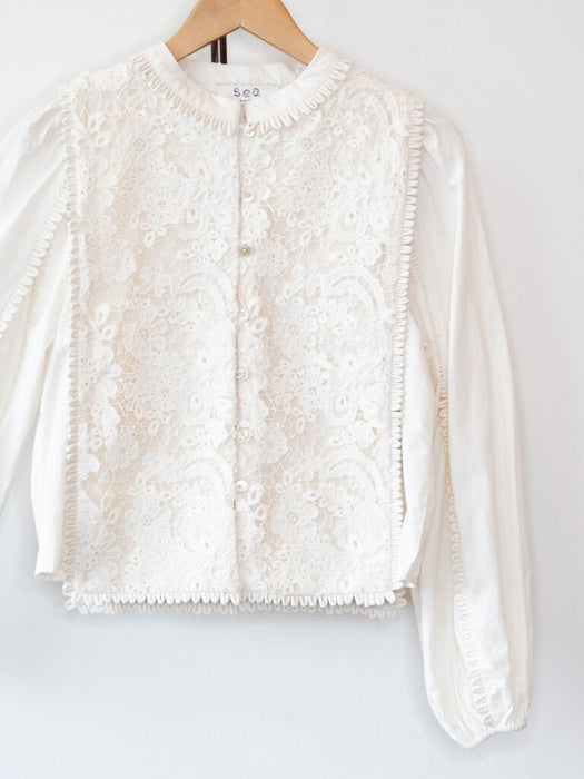 Lace Overlay Blouse