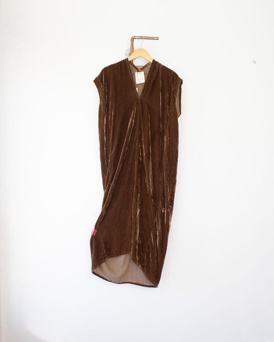 Silk Velvet "Knot" Dress