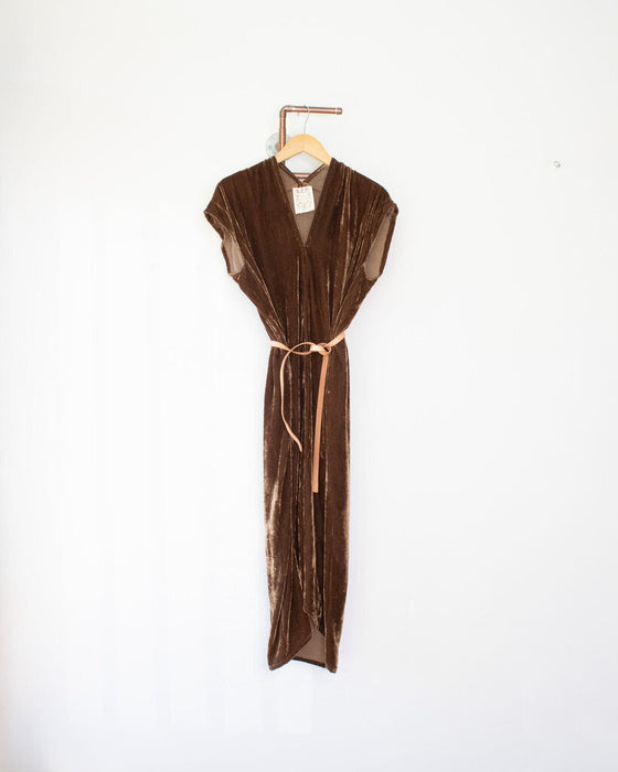 Silk Velvet "Knot" Dress