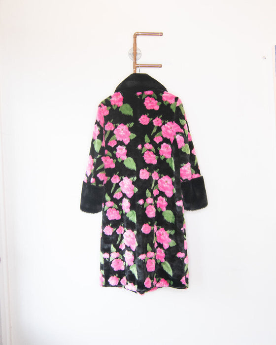 Floral Faux Fur Coat