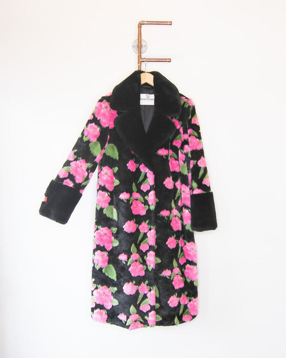 Floral Faux Fur Coat