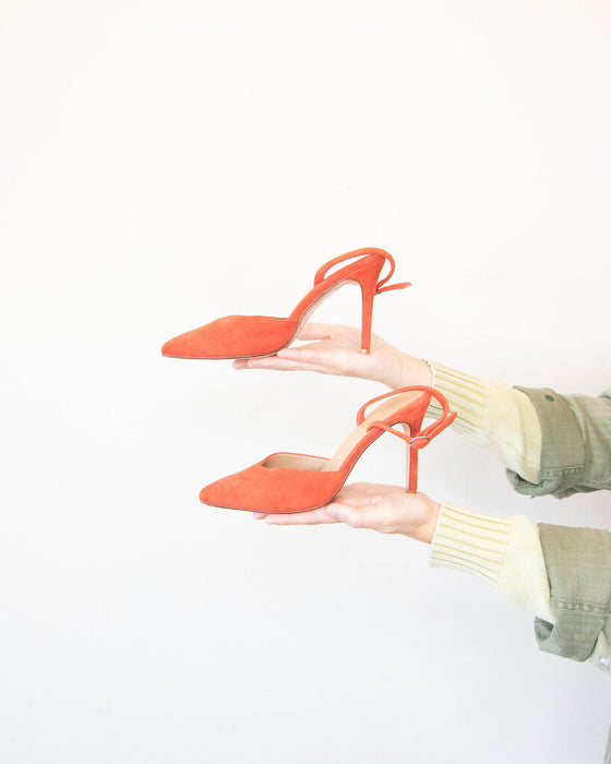 Suede Slingback Heels