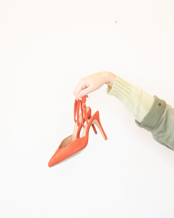 Suede Slingback Heels