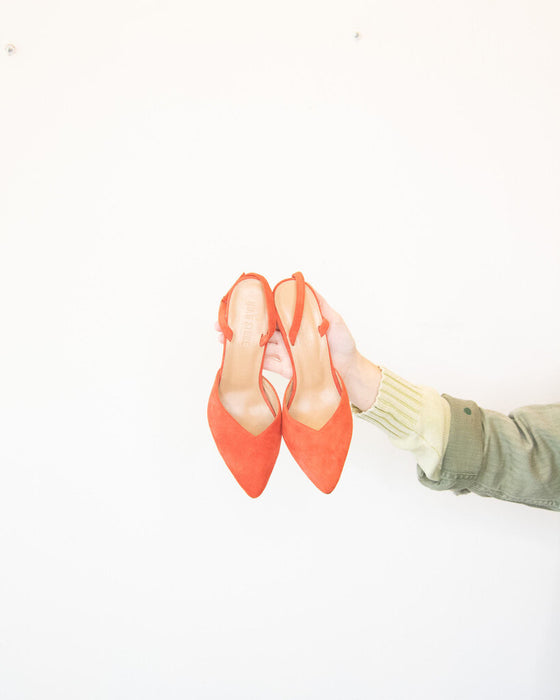 Suede Slingback Heels
