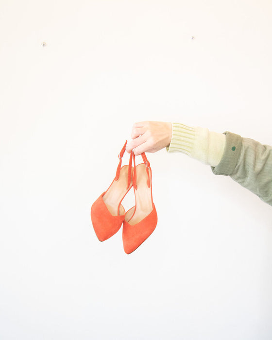 Suede Slingback Heels