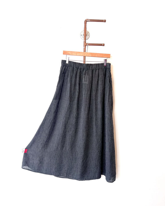 Linen Gingham Skirt