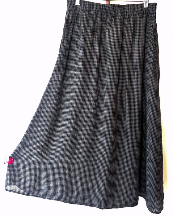 Linen Gingham Skirt