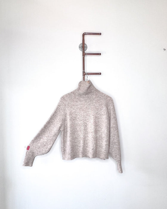 Kiss Embroidered Turtleneck