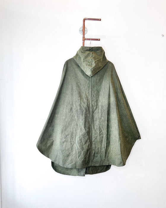 Waxed Hooded Rain Coat