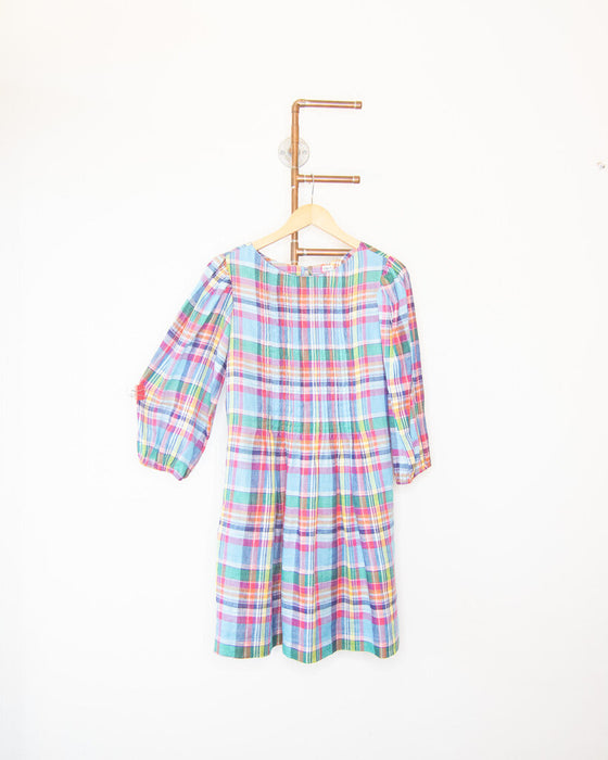 Pintuck Madras Dress