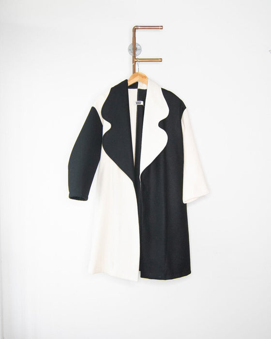 "Cosmic Sans" Wool Coat