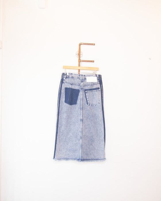 Denim Acid Wash Skirt
