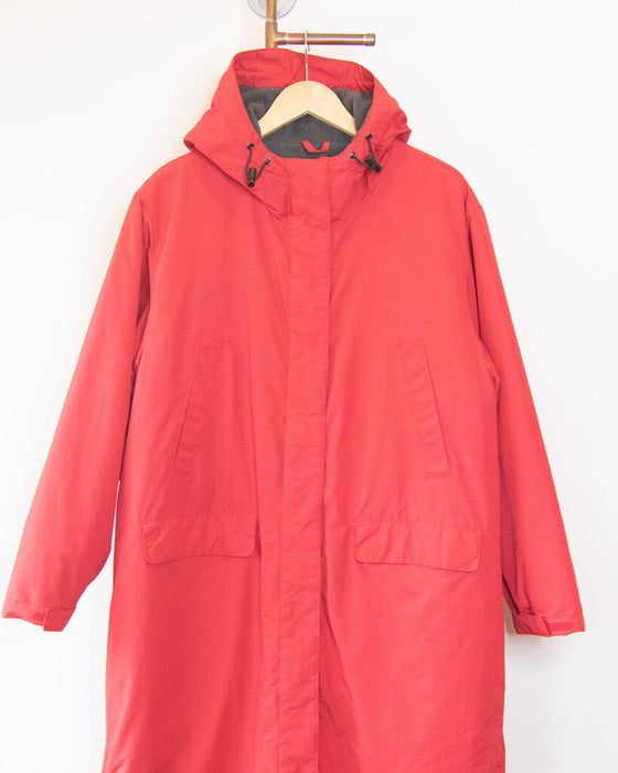 Fleece Lined Long Hooded Jacket