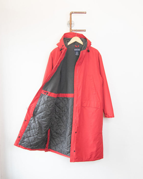 Fleece Lined Long Hooded Jacket