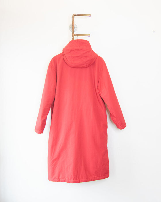 Fleece Lined Long Hooded Jacket