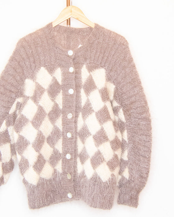 Mohair Harlequin Cardigan