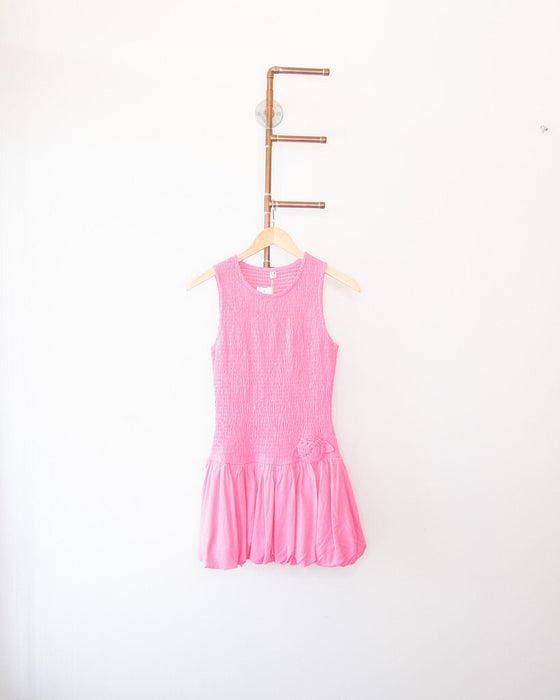 Linen Smocked Mini Dress