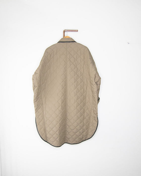 Quilted Snap Front Cocoon Coat