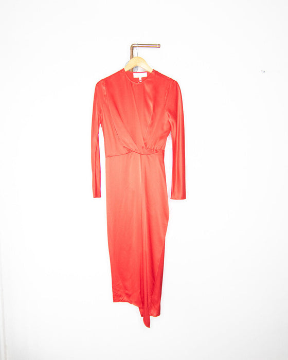 Silk Long Sleeve Dress