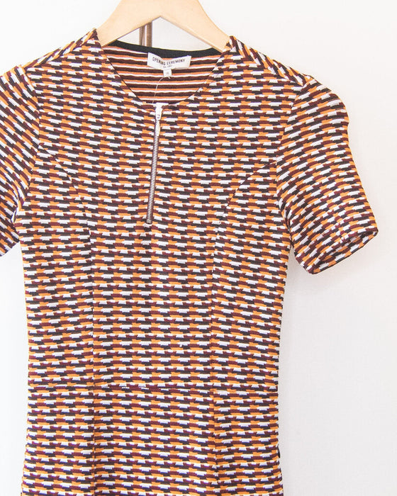 Knit Zip Front Dress