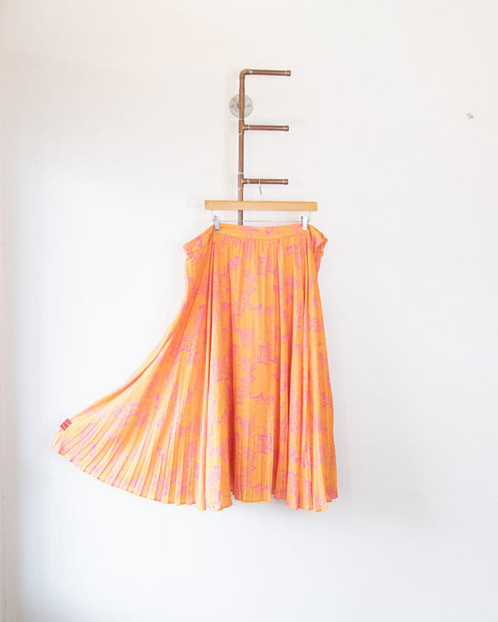 Floral Pleated Skirt