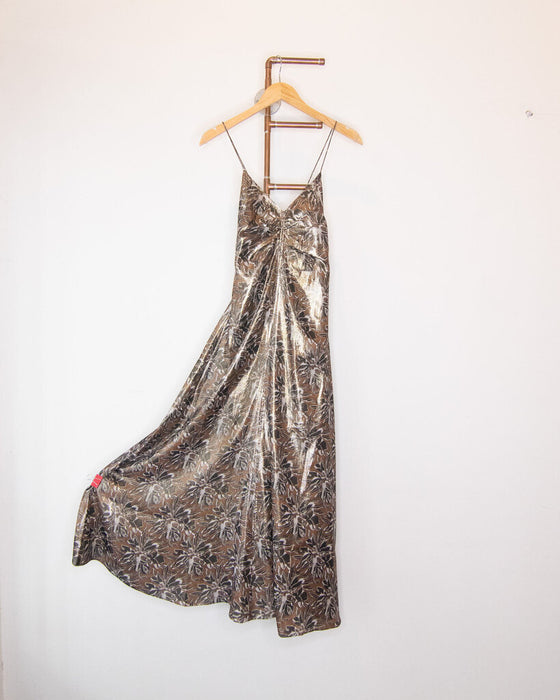 Metallic Floral Dress