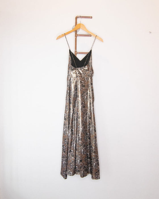 Metallic Floral Dress