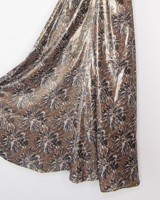 Metallic Floral Dress