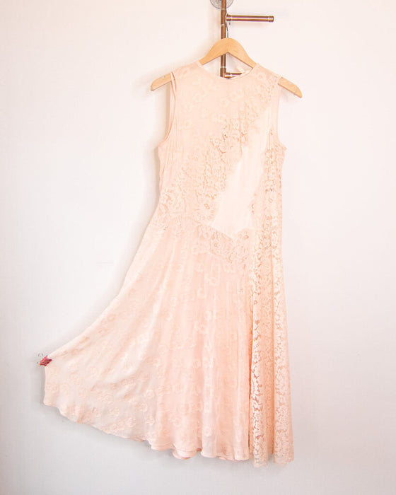 Lace Drop Waist Sleeveless Dress