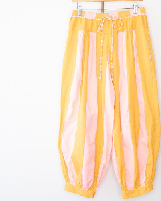 Striped Parachute Drawstring Pants