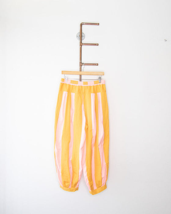 Striped Parachute Drawstring Pants