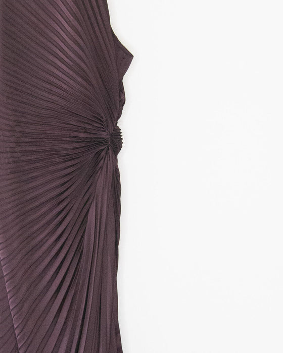 Pleated High Neck Dress