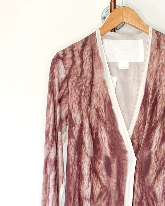 Trompe-l'œil Silk Wrap Dress
