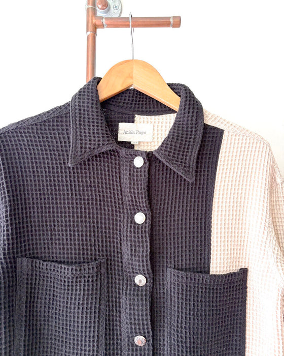 Waffle Color Block "Oribu" Jacket