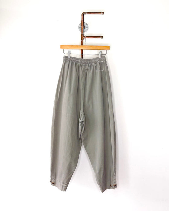 Rope Drawstring Cotton Barrel Pant