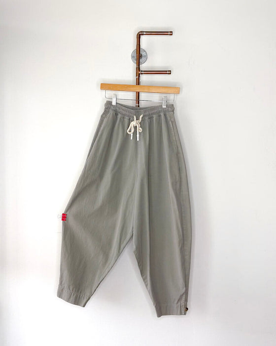 Rope Drawstring Cotton Barrel Pant