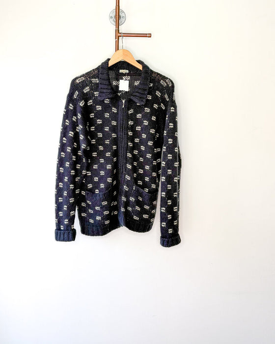 Vintage Italian Cashmere Zip-Up Cardigan