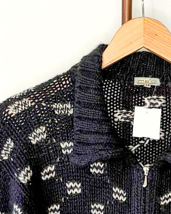 Vintage Italian Cashmere Zip-Up Cardigan