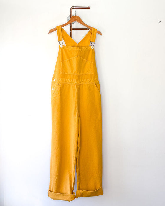 Wheat Gold Organic Cotton Canvas Overalls